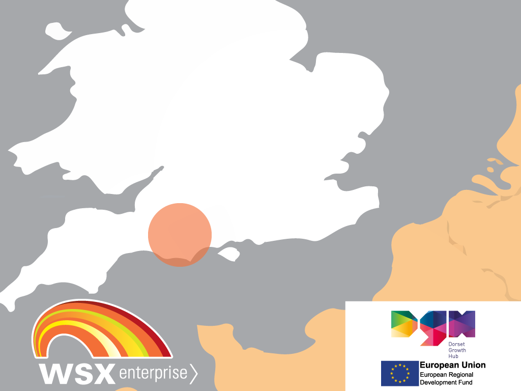 Map of support offered from Dorset Growth Hub